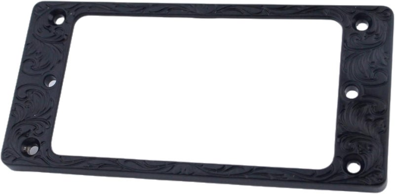 guyker Metal Flat Humbucker Cover, Pickup Mounting Ring Set - Bridge Neck Pickups Frame Replacement Part for Electric Guitar or Precision Bass(2PCS, PR008 Black) - Image 2